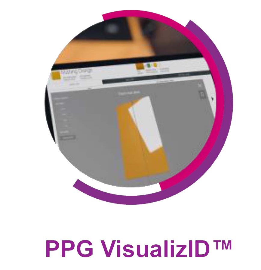 Icono del sistema VisualizID, perteneciente al sistema PPG LINQ que Autopinturas jorma vende en MAdrid.