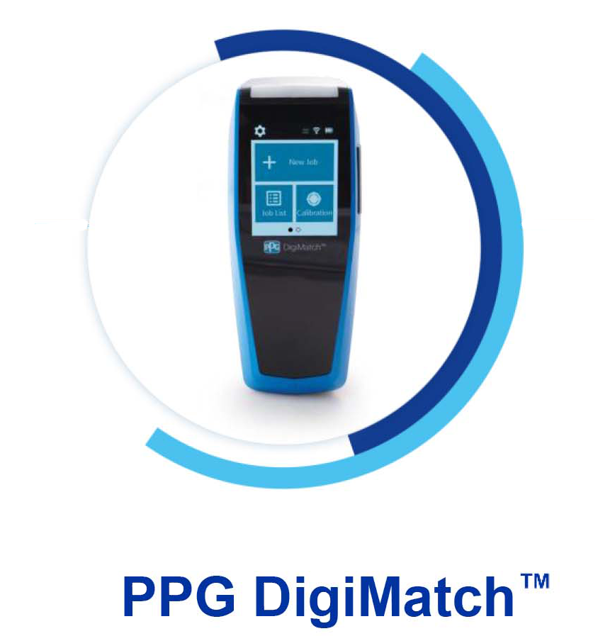 Icono del espectro Digimatch, perteneciente al sistema PPG LINQ que Autopinturas jorma vende en MAdrid.